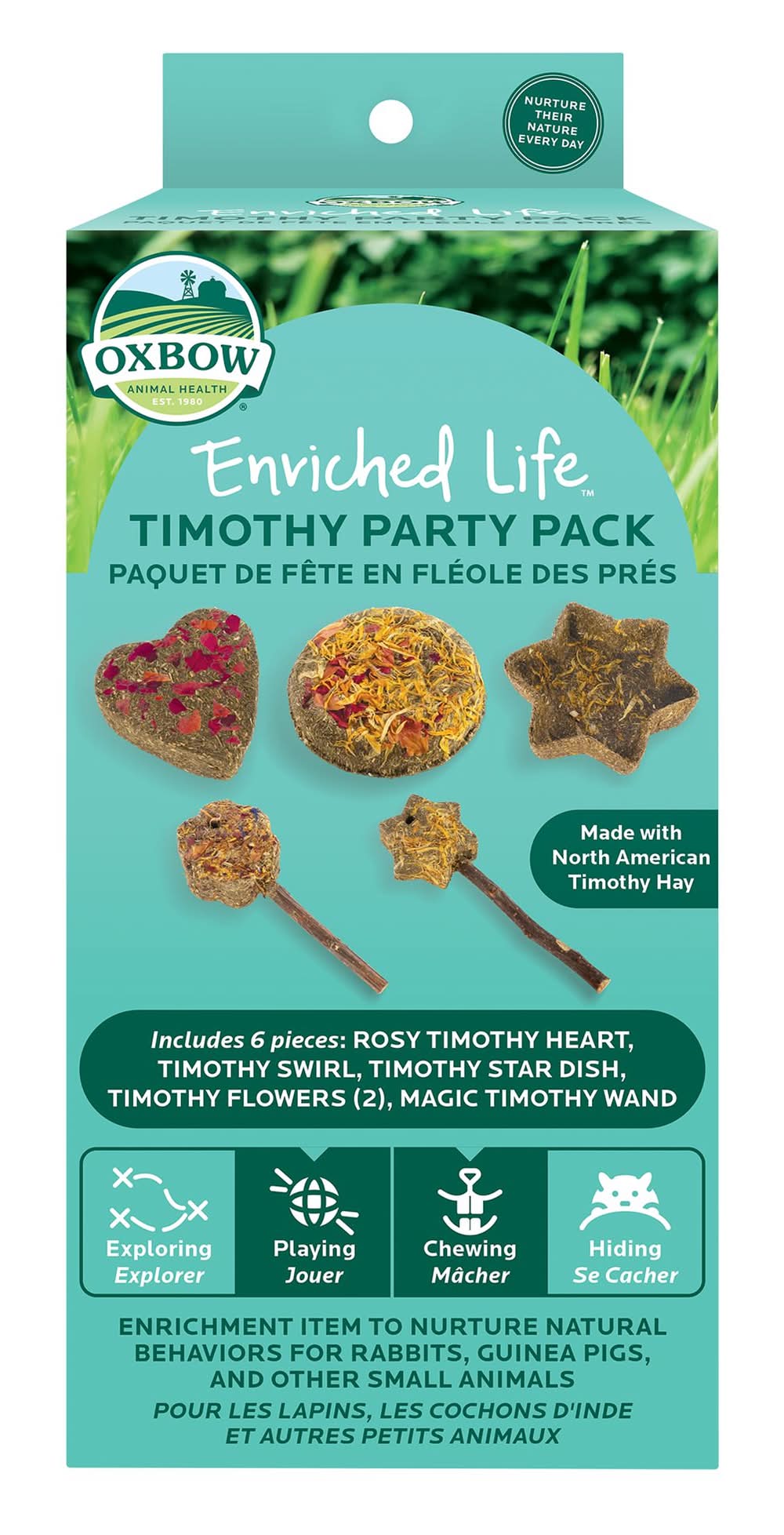 Oxbow Enriched Life Small Pet Chews - Timothy Party Pack (Color: Teal)