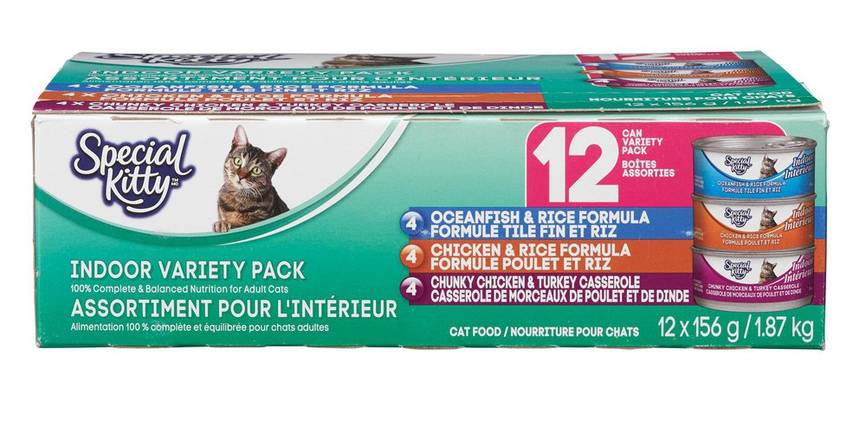 Special Kitty Indoor Cat Food Variety pack 12 x 156 g Delivery