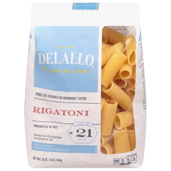 Delallo No. 21 Cut Rigatoni Pasta