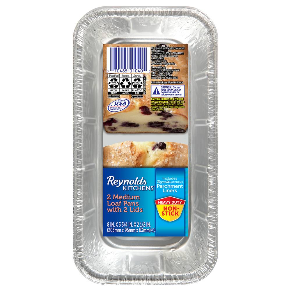 Reynolds Kitchens Medium Loaf Pans With Lids