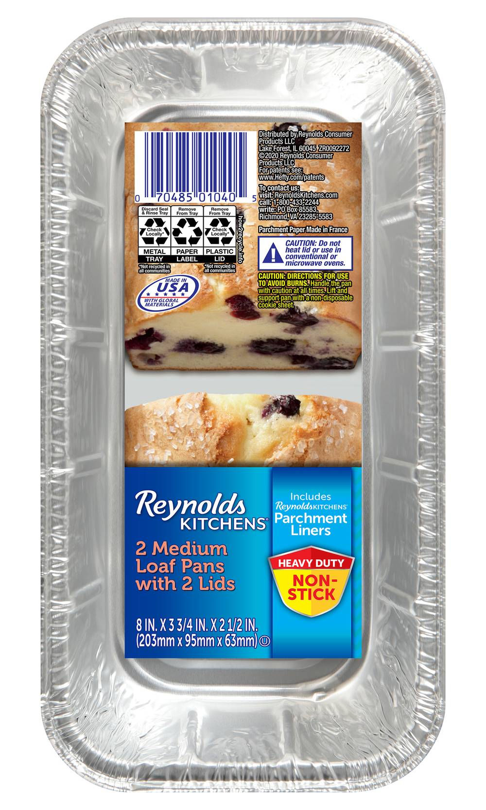 Reynolds Kitchens Medium Loaf Pans With Lids