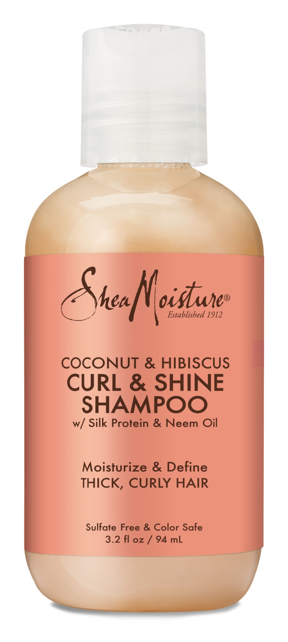 SheaMoisture Coconut & Hibiscus Shampoo, Curl & Shine (3.2 oz)