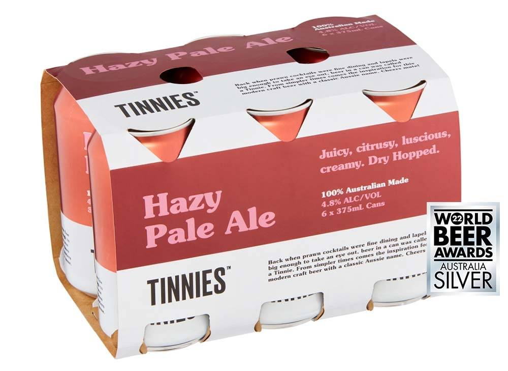 Tinnies Hazy Pale Can 375mL X 6 pack