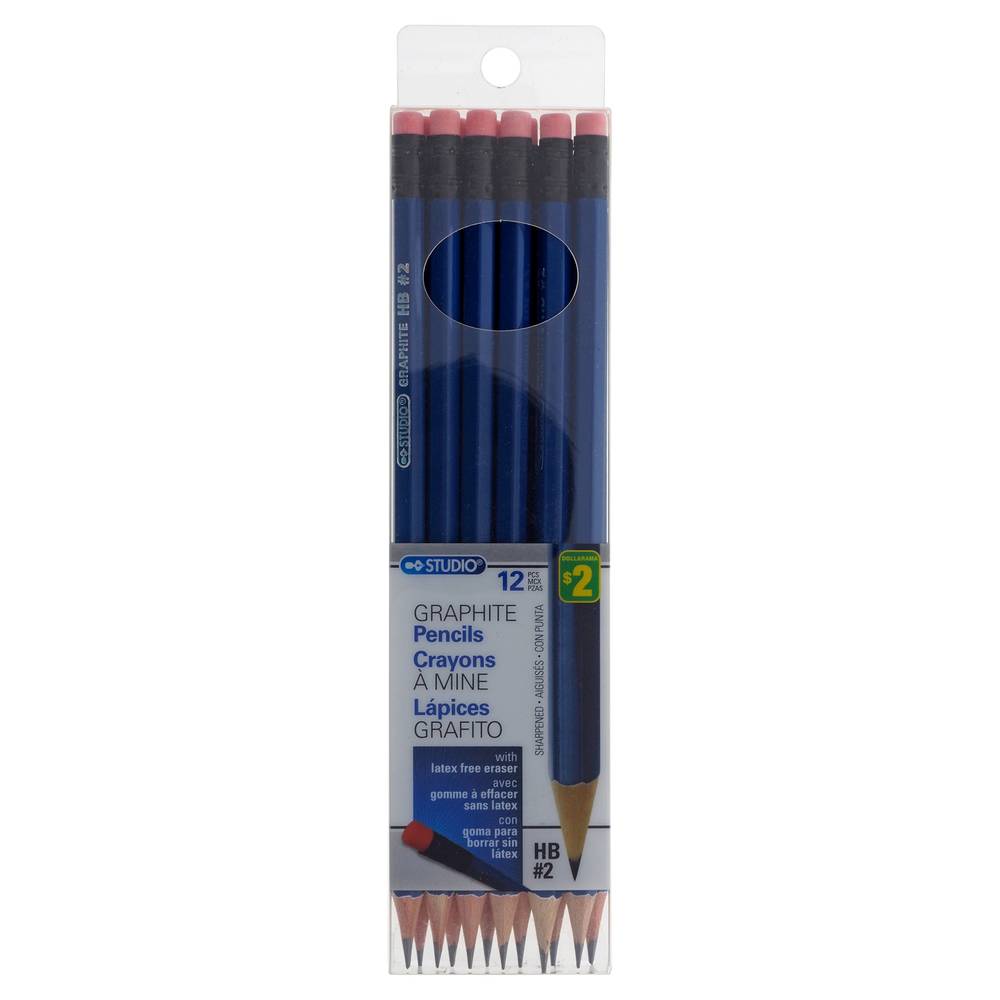 HB2 Graphite Pencils, 12 Pack