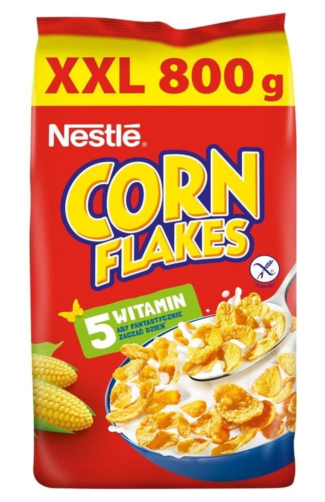 Nestlé Corn Flakes XXL Chrupiące płatki kukurydziane z witaminami 800 g
