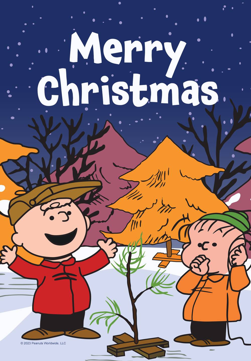 Peanuts 1.04-ft W x 1.5-ft H Christmas Garden Flag | 10-1254-52F-01