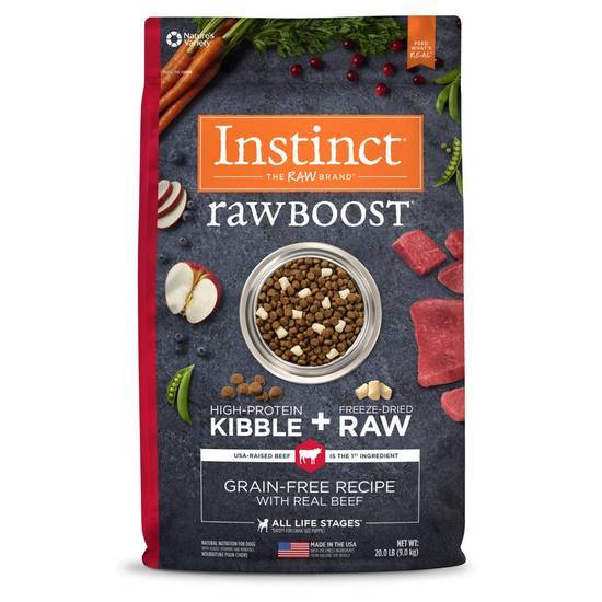 Instinct Raw Boost Grain Free Recipe With Real Beef Natural Dry Dog Food By Nature's Variety (20 lb bag)