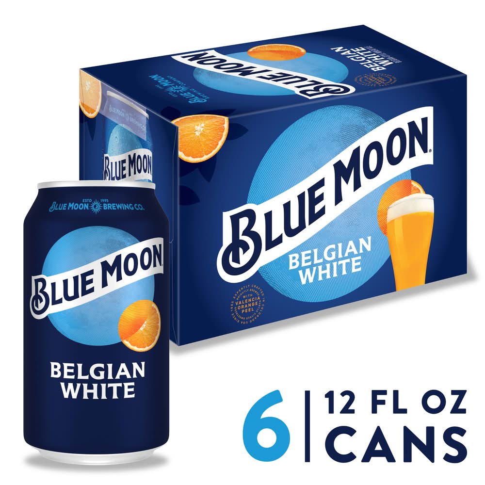 Blue Moon Belgian White Wheat Beer (6 x 12 fl oz)