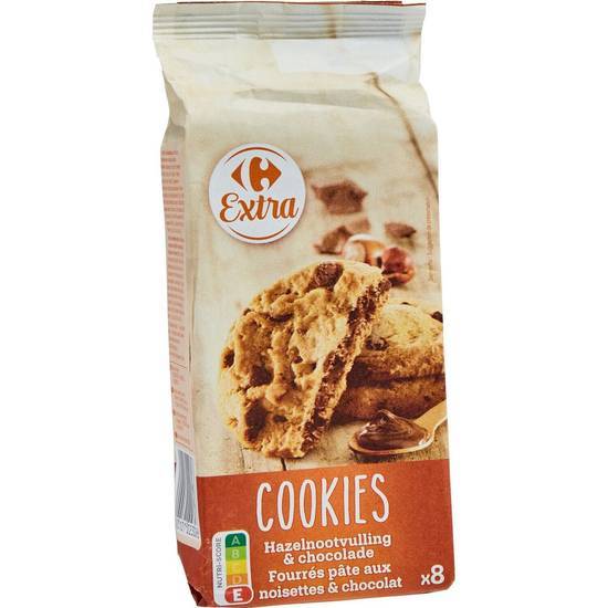 Carrefour Extra - Cookies pâte (noisettes - chocolat)
