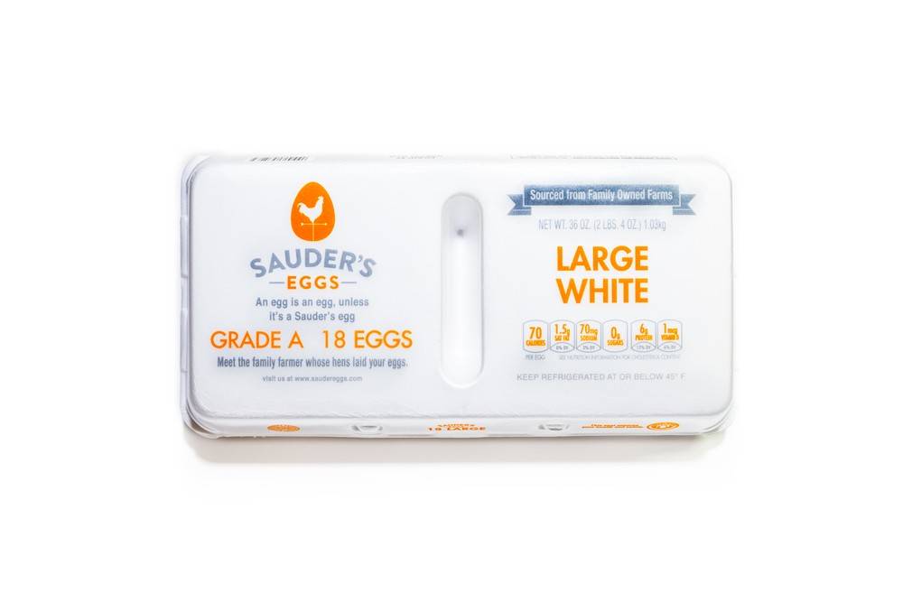 Saunder's Dutch Farms Grade a Large White Eggs (18 eggs)