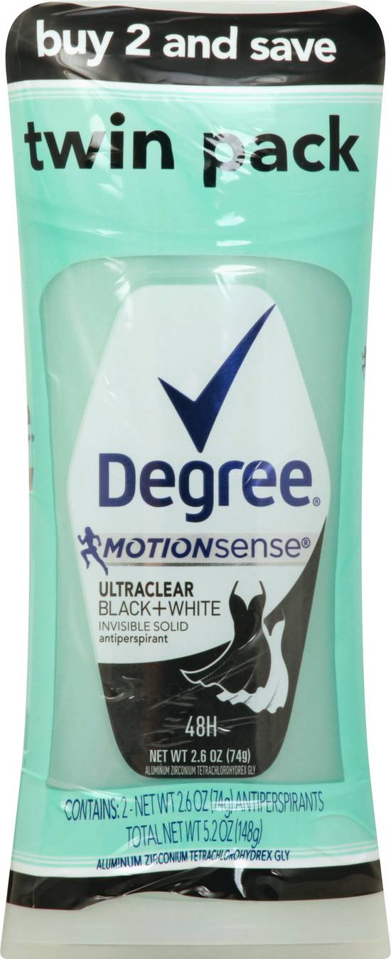 Degree Ultraclear Black + White Antiperspirant Deodorant (2 ct)