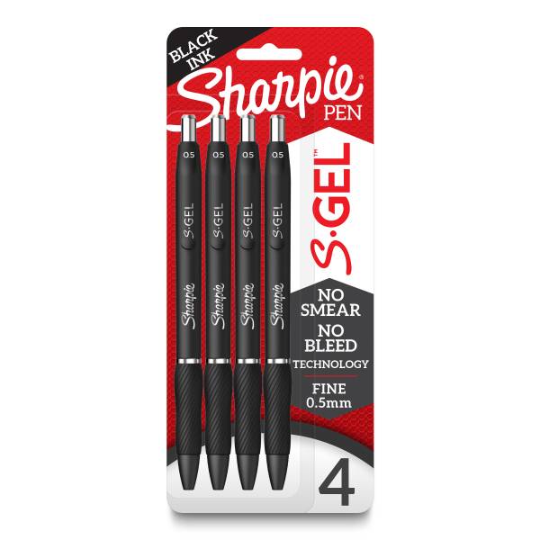 Sharpie S-Gel Pen Black .5Mm (4 ct)