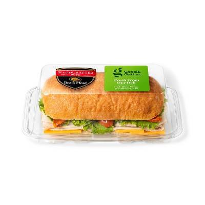 Boar's Head Turkey and Cheddar Ciabatta Sandwich - 8oz - Good & Gather™