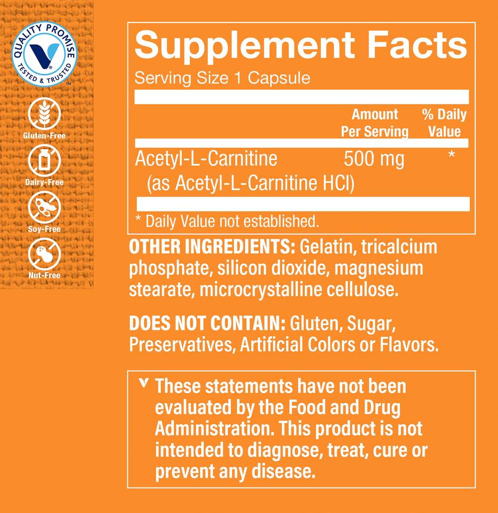 vitamin shoppe l-carnitine The Vitamin Shoppe Carnipure L-Carnitine 250 mg 100 Tablets Cardiovascular main image 1