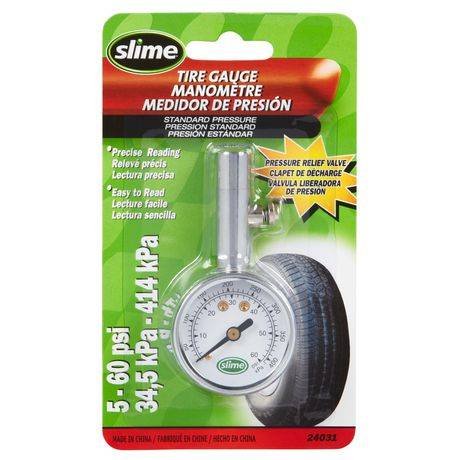 Slime 5-60 PSI Dial Tire Pressure Gauge