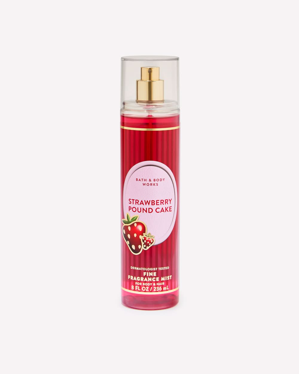 Bath & Body Works Fine Fragrance For Hair & Body Mist, Strawberry Pound Cake (8 fl oz)