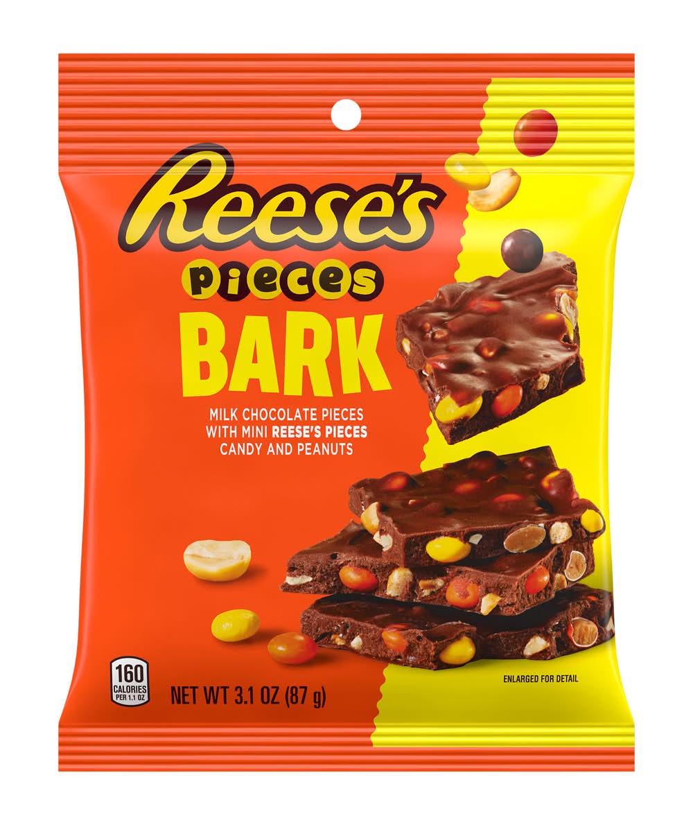 Reese's Pieces Milk Chocolate Candy With Peanuts Bark (3.1 oz)