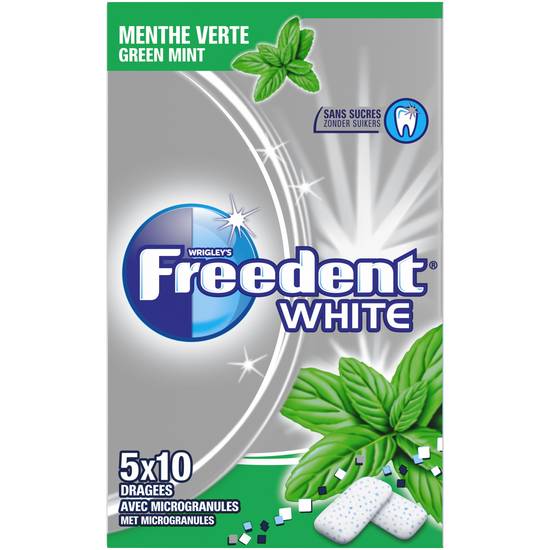 Freedent - White menthe verte (5x10 pièces)