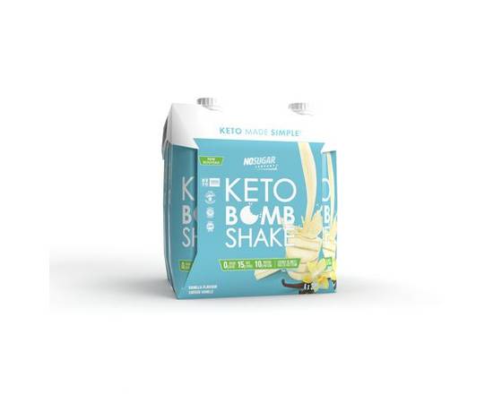 No Sugar · Keto bomb shake vanilla (4 x 325 mL)
