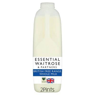 Essential Waitrose & Partners British Free Range Whole Milk (946 ml)