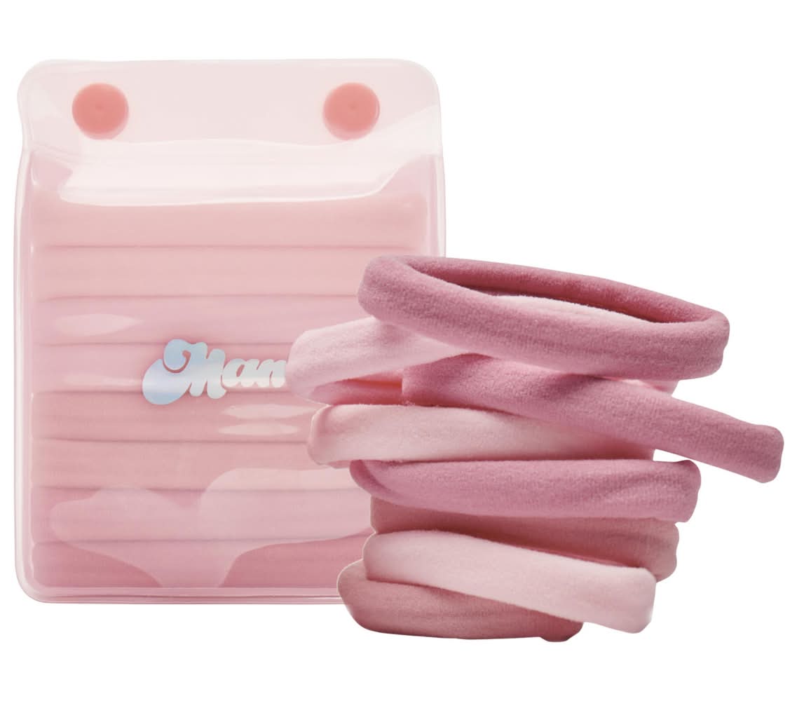 Mane Pink Pastel Fabric Hair Ties
