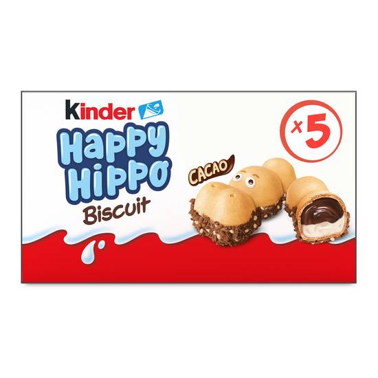 Kinder - Happy hippo biscuit en forme d'hippopotame (cacao)