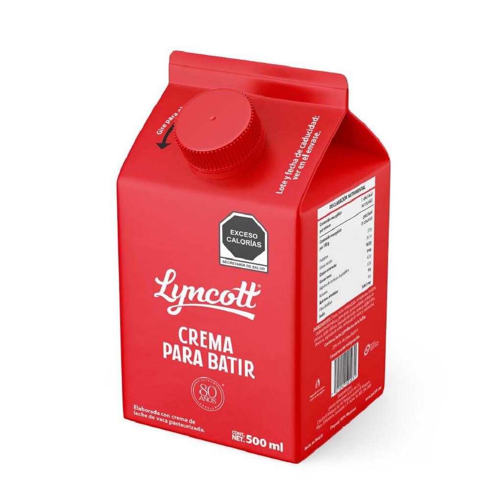 Lyncott · Crema para batir (500 ml)