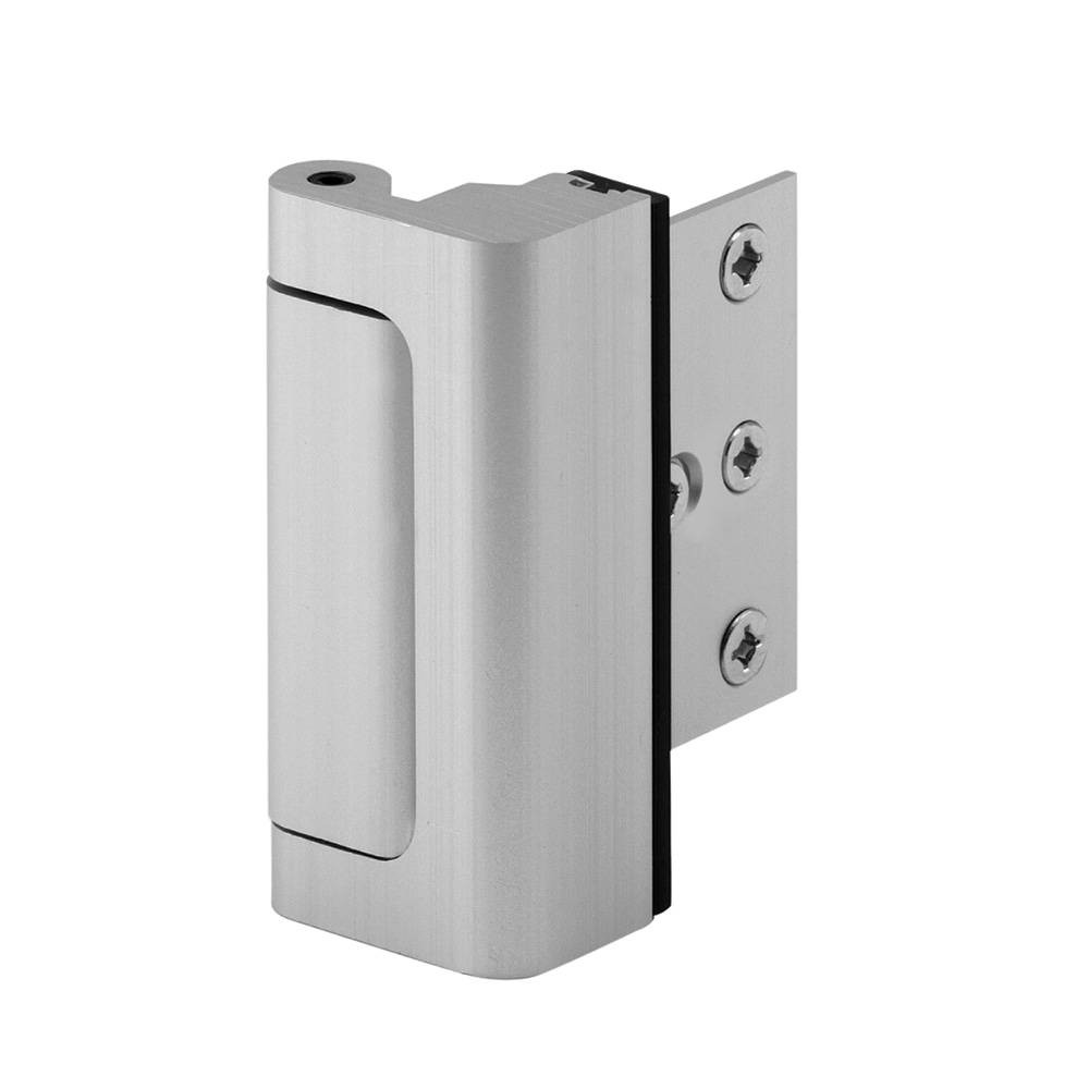 Prime-Line Door Reinforcement Lock, 3 in. Stop, Aluminum Construction, Satin Nickel Anodized Finish | U 10827