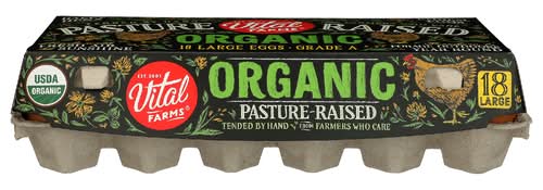 Vital Farms Organic Pasture-Raised Large Grade A Eggs