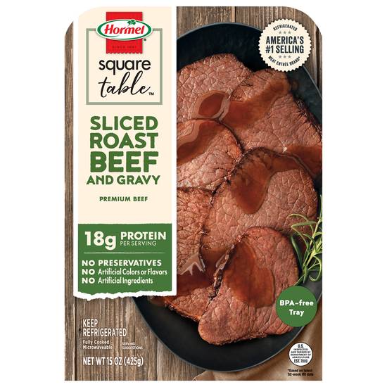 Hormel Square Table Sliced Roast Beef and Gravy