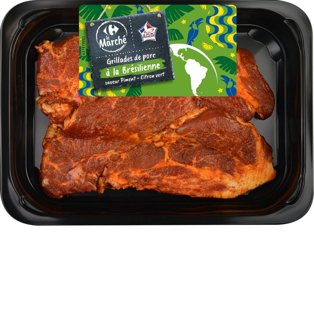 Grillades à la Brésilienne saveur piment citron vert CARREFOUR LE MARCHE - la barquette de 350g