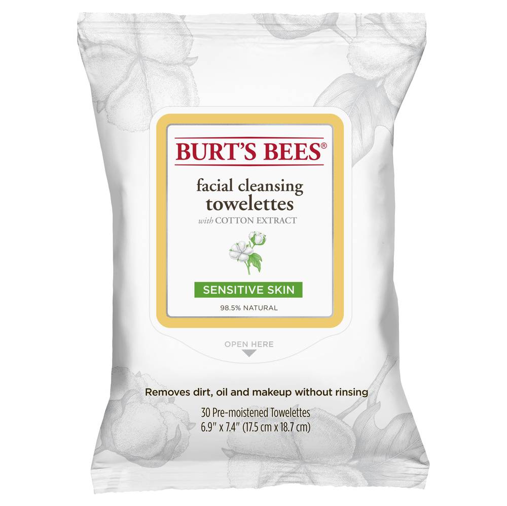 Burt's Bees Sensitive Facial Towelettes (5.1 oz)