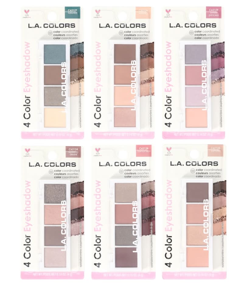 L.A. Colors 4 Color Eyeshadow, 1-ct.