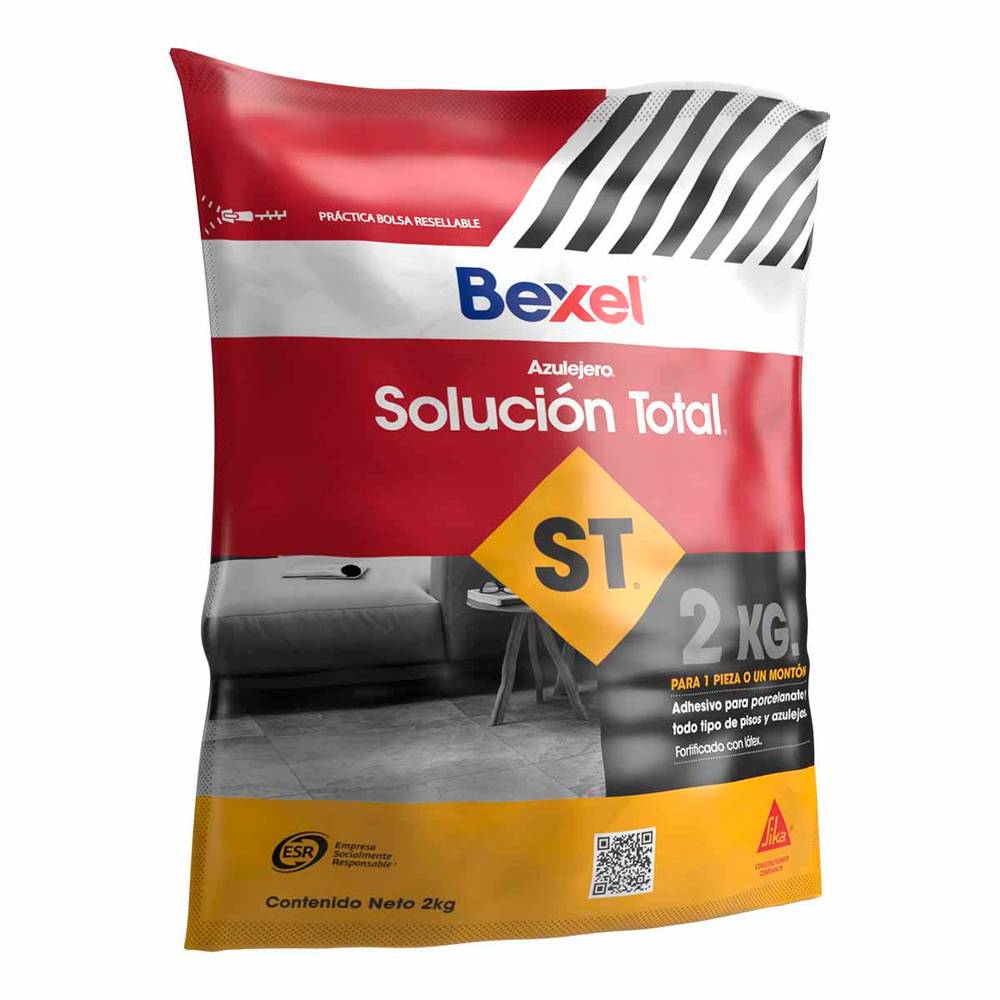 Bexel · Azulejero solución total adhesivo para porcelanato y pisos (2 kg)