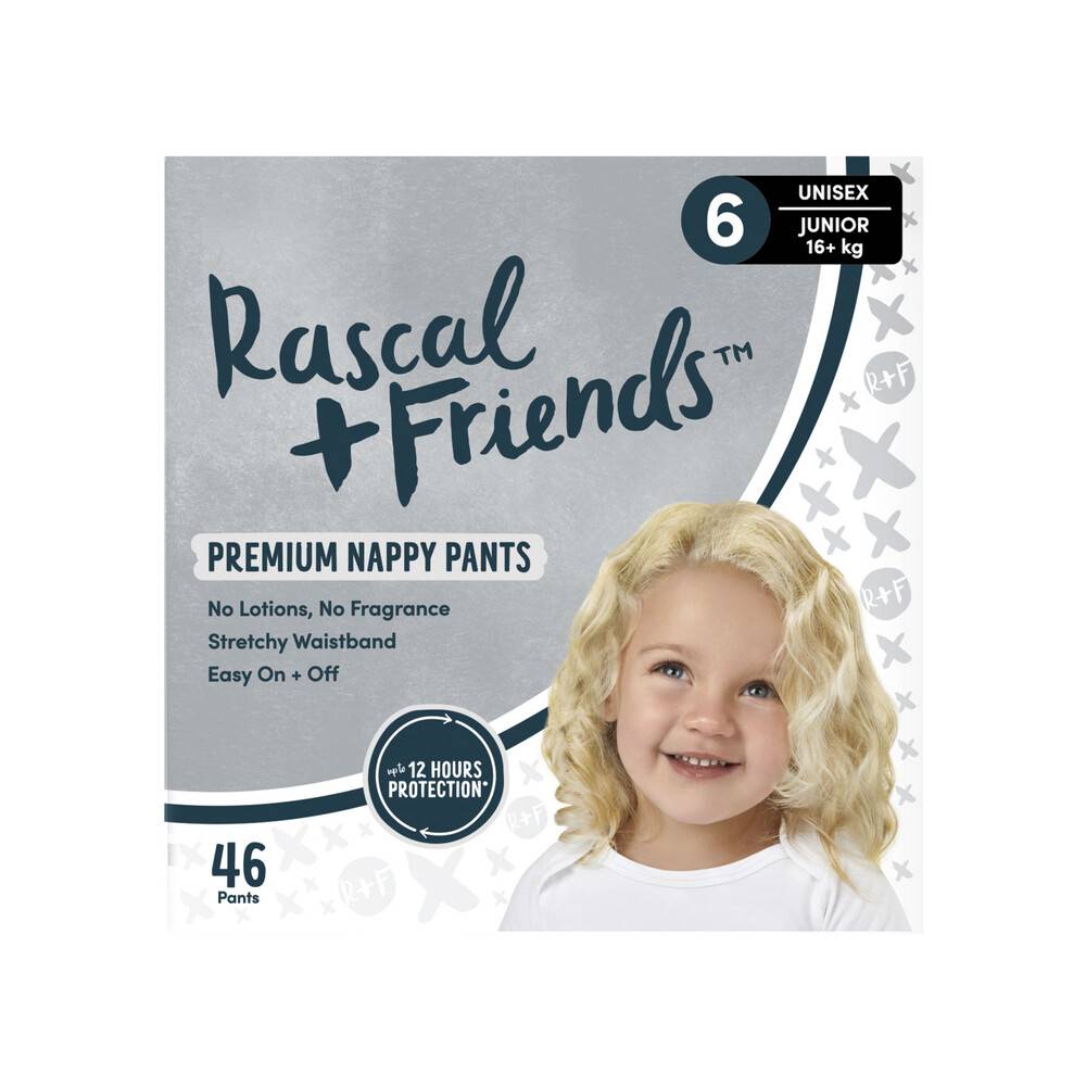 Rascal + Friends Junior Jumbo Nappy Pants Size 6 16+kg (46 pack)