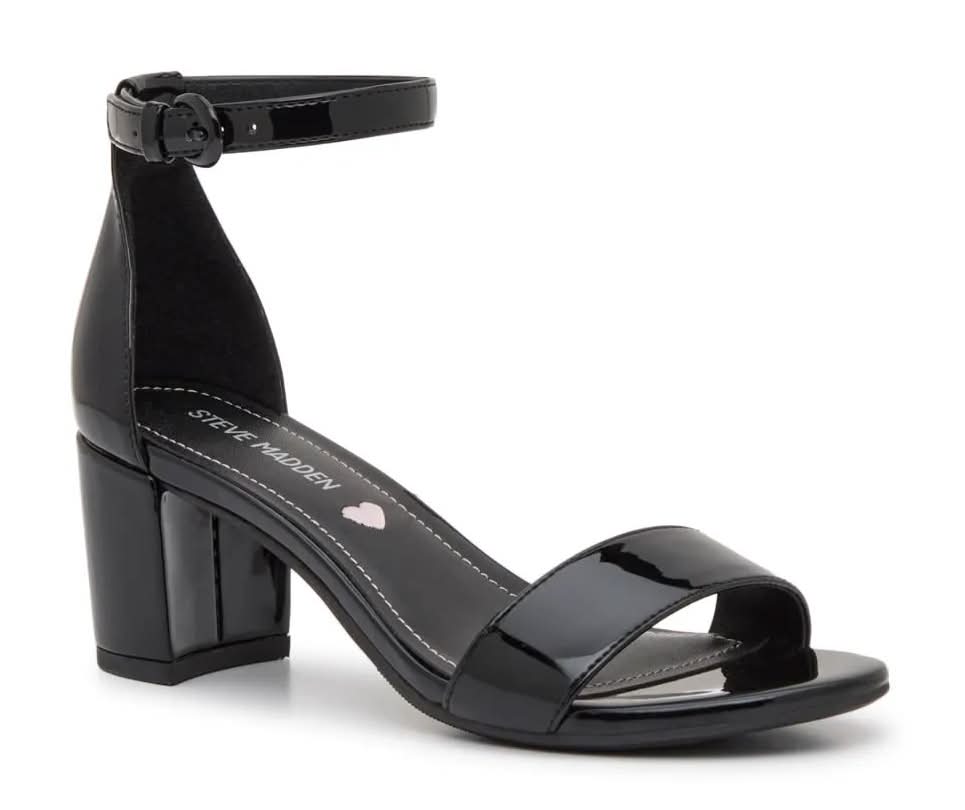 Steve Madden Kittiee Sandal - Kids' (Black Patent Medium - 6 Youth)
