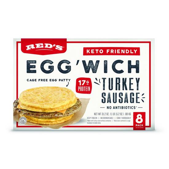 Red's Turkey Sausage Eggwich (8 x 3.9 oz)