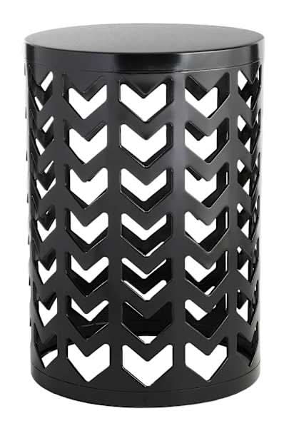 Black Chevron Metal Plant Stand, 20"