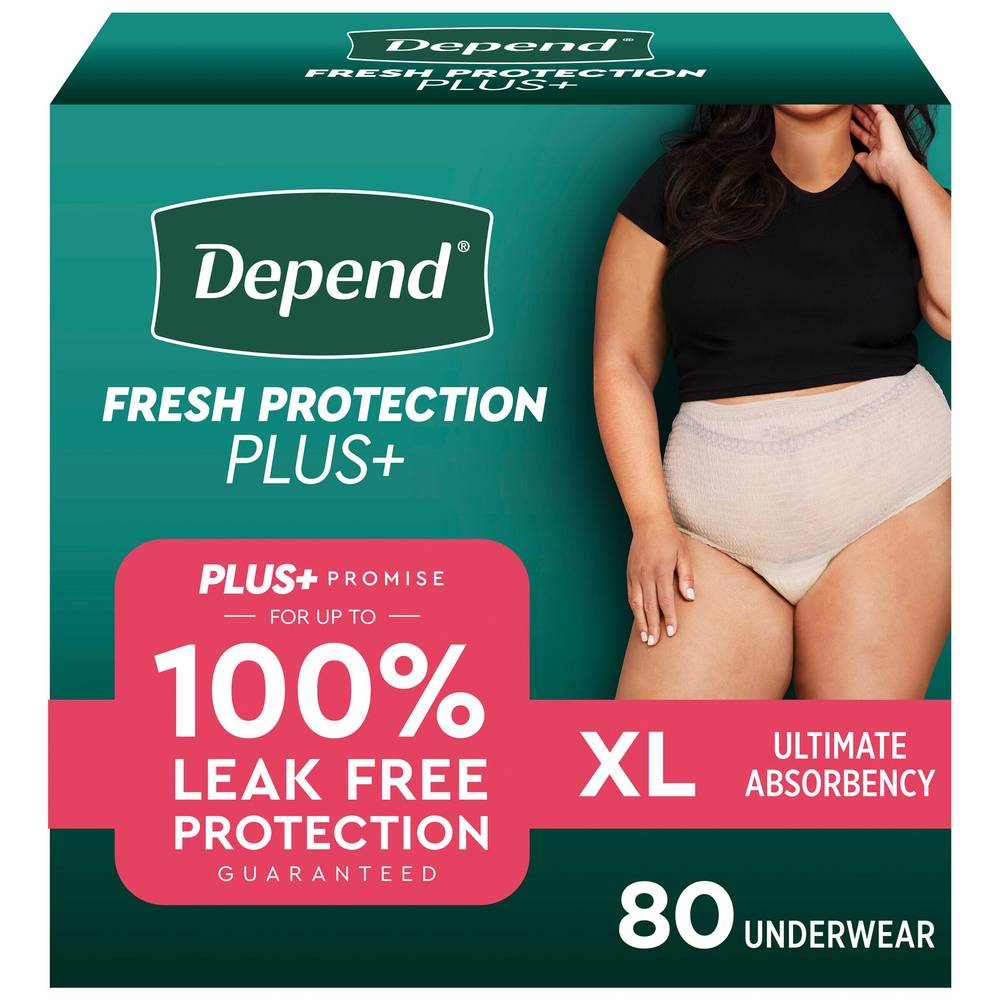 Depend Protection Plus for Women, X-Large
