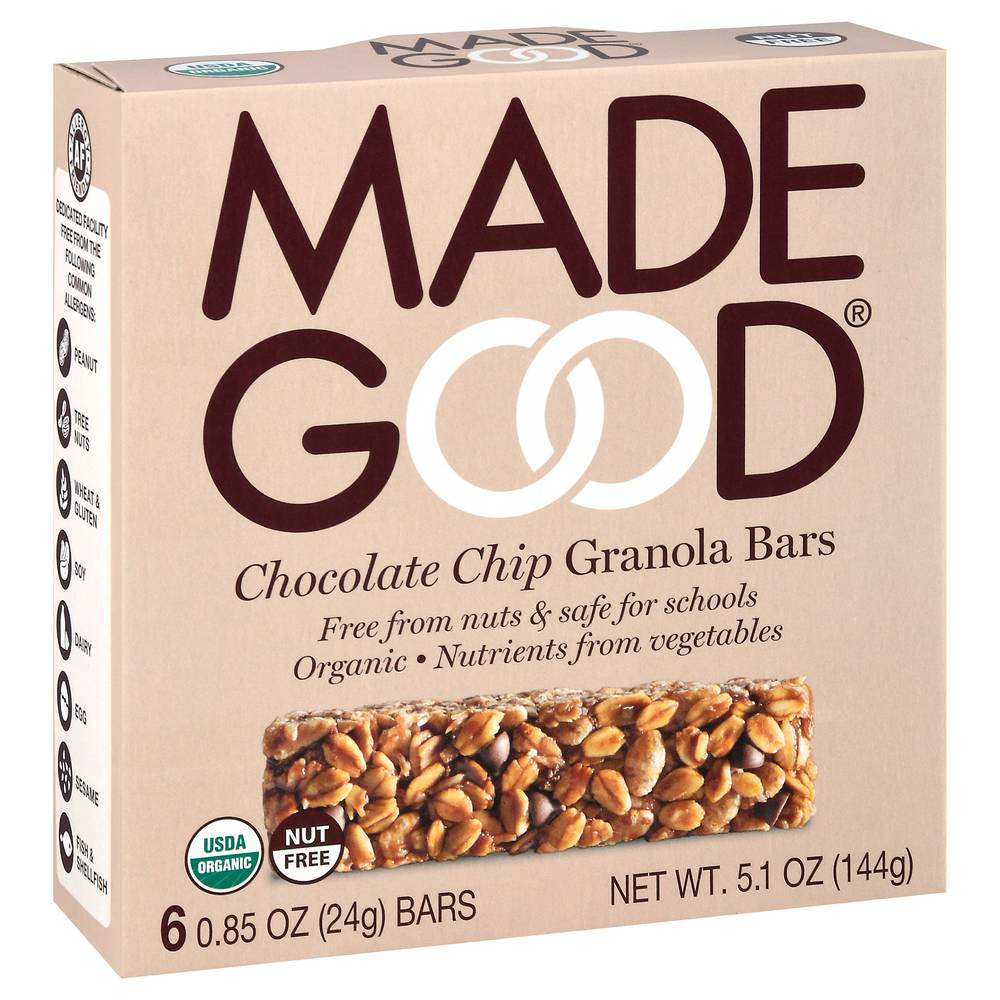 Made Good Chocolate Chip Granola Bar (5.1 oz, 6 ct)