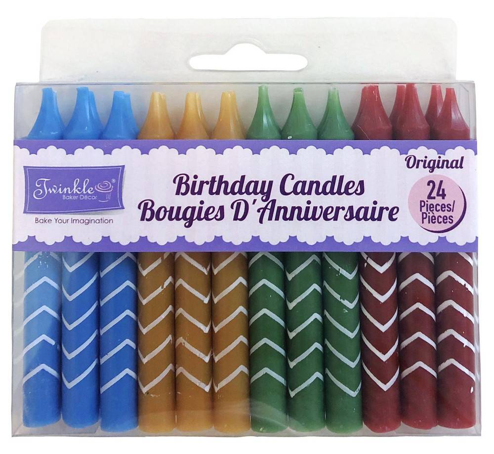 Twinkle Birthday Candles in Primary Colour Range (70 g)