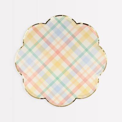 Meri Meri Plaid Pattern Side Plates (Pack of 8)