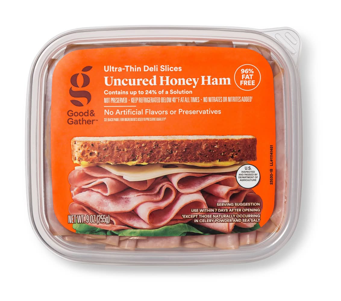 Good & Gather Uncured Honey Ham Ultra Thin Deli Slices (9 oz)