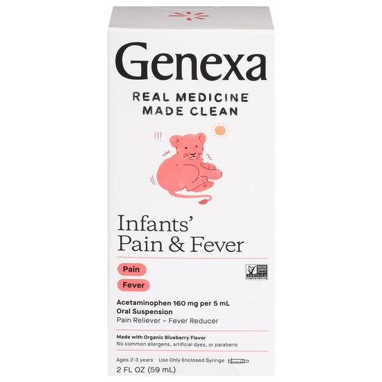 Genexa Infants' Pain & Fever Acetaminophen Oral Suspension Blueberry