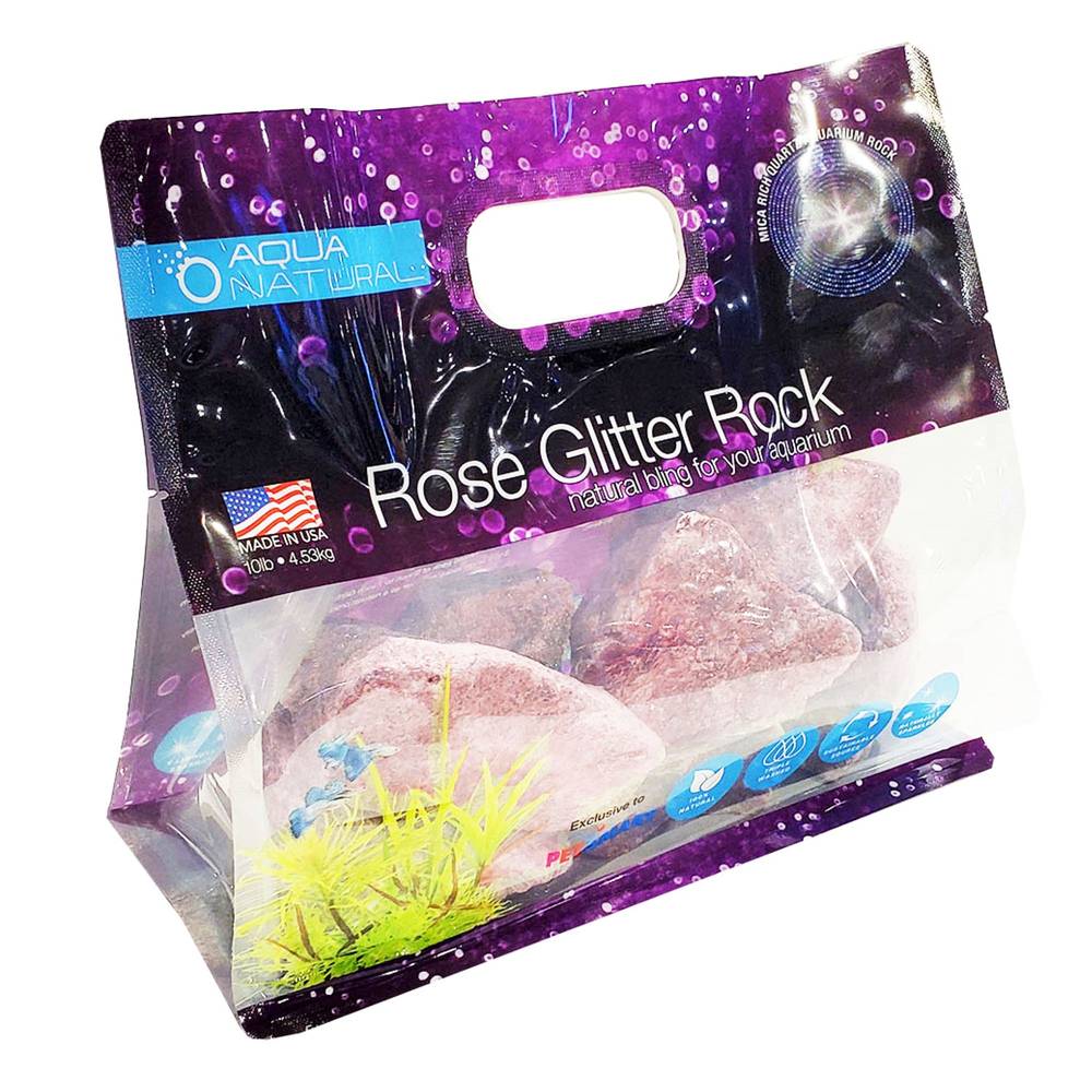 Aqua Natural Rose Glitter Rock For Aquarium (10 lbs)