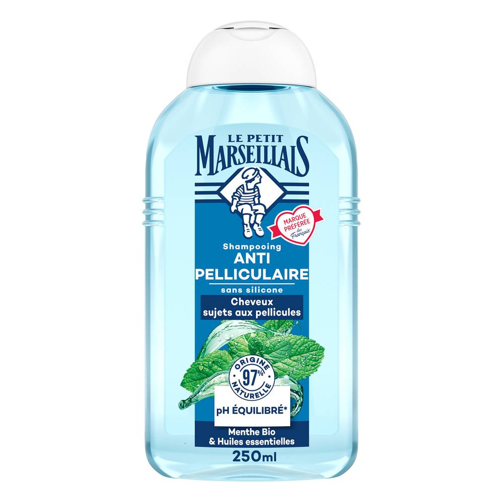 Le Petit Marseillais - Shampoing infusion anti-pelliculaire aux huiles essentielles et menthe bio (250ml)