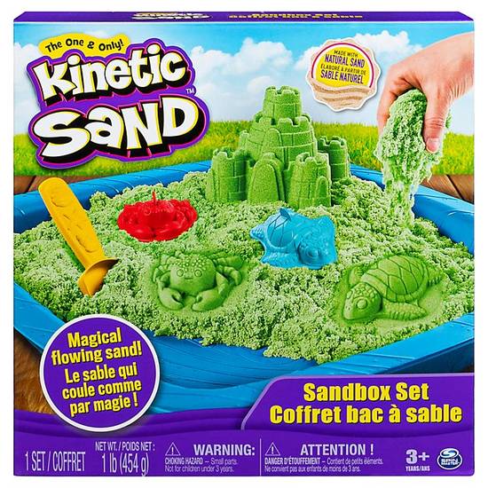 Kinetic Sand Sandbox 6-Piece Playset in Green