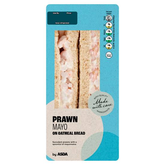 Asda Prawn Mayo on Oatmeal Bread