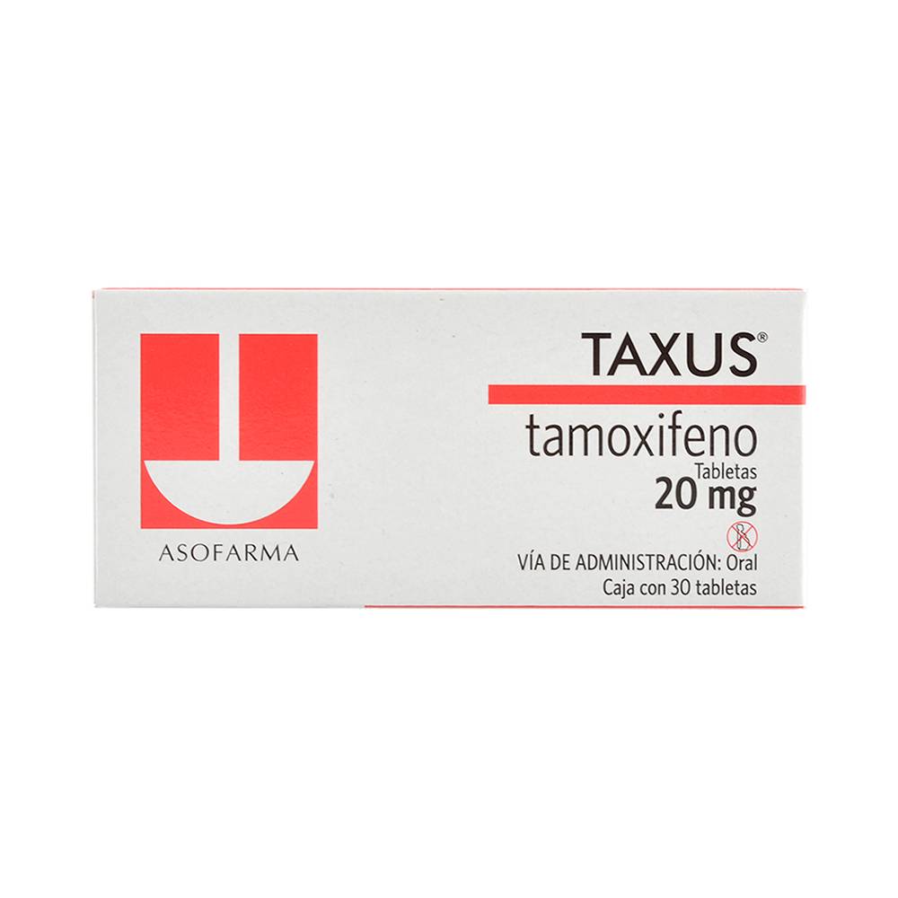Asofarma taxus tamoxifeno tabletas 20 mg (caja 30 piezas)