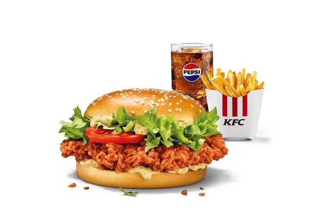 Zinger burger meal Large